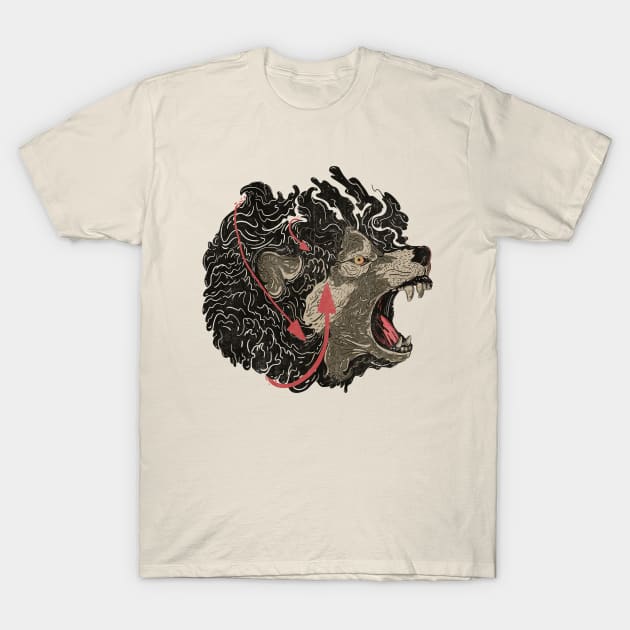 Wolf and Arrows T-Shirt by doriedot08